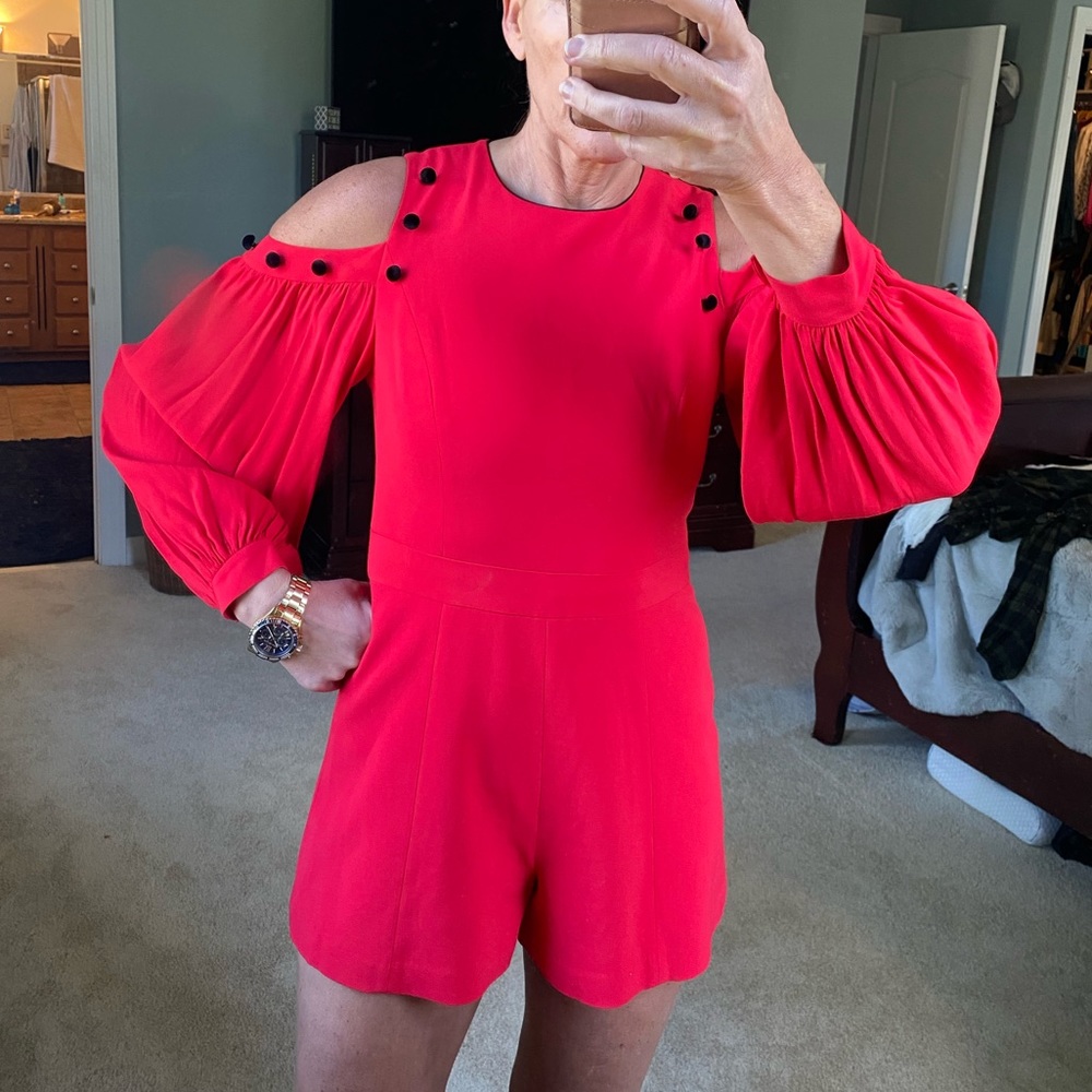 Alexis Kourtney red long sleeve romper - Picture 14 of 15